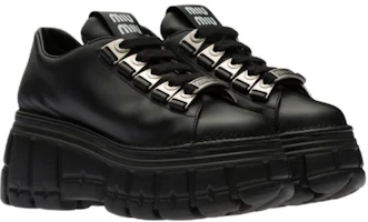 Order (W) Derby MIU MIU en Cuir à Lacets ''Plateforme Noire'' 5E679D_A21_F0002_F_085