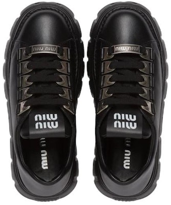 (Women) MIU MIU Leather Lace-Up Derby 'Black Platform' 5E679D_A21_F0002_F_085 Lookbook (Women) MIU MIU Leather Lace-Up Derby 'Black Platform' 5E679D_A21_F0002_F_085