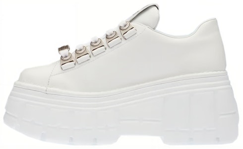 (W) MIU MIU Sepatu Derby Kulit Tali 'White Platform' 5E679D_A21_F0009_F_085 Buy (W) MIU MIU Sepatu Derby Kulit Tali 'White Platform' 5E679D_A21_F0009_F_085