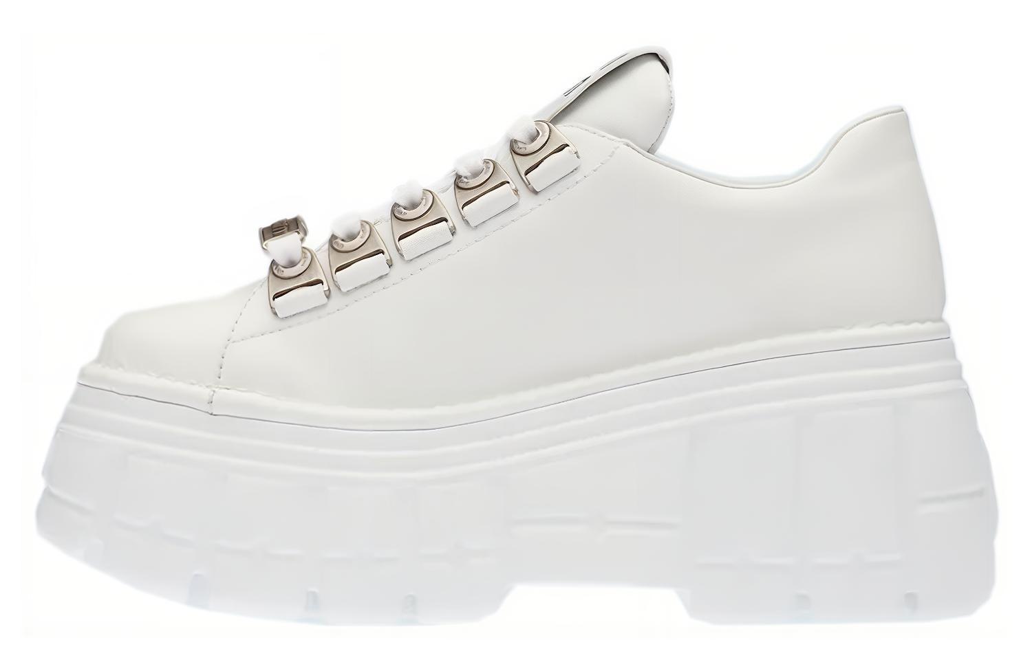 (Women) MIU MIU Leather Lace-Up Derby 'White Platform' 5E679D_A21_F0009_F_085