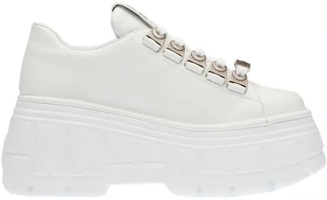 (W) MIU MIU Zapatos Derby de Cuero con Plataforma Blanca 5E679D_A21_F0009_F_085 Order (W) MIU MIU Zapatos Derby de Cuero con Plataforma Blanca 5E679D_A21_F0009_F_085