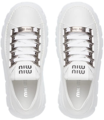 (W) MIU MIU 白色厚底皮革德比鞋 5E679D_A21_F0009_F_085 Lookbook (W) MIU MIU 白色厚底皮革德比鞋 5E679D_A21_F0009_F_085