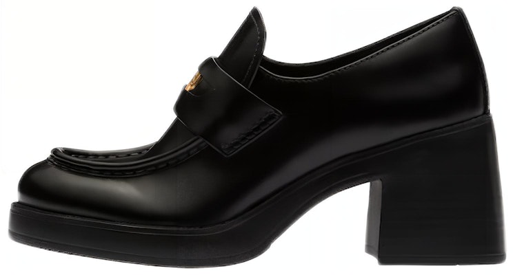 (W) 미우미우 블랙 가죽 로퍼 하이힐 5D820D-B4L-F0002-11-99-F-DX75 Buy (W) 미우미우 블랙 가죽 로퍼 하이힐 5D820D-B4L-F0002-11-99-F-DX75