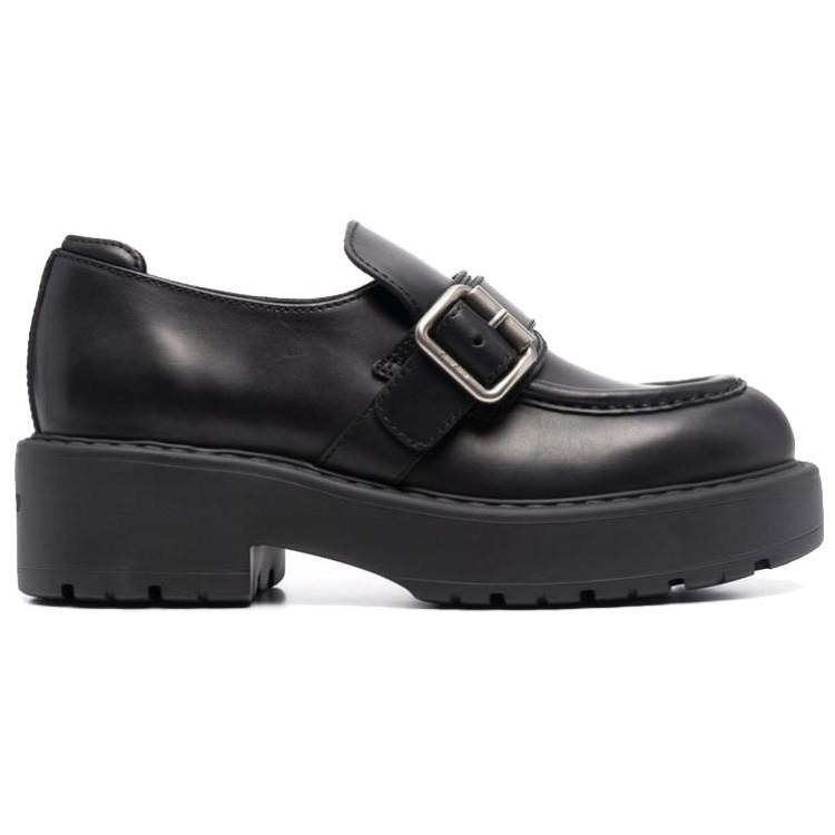 (W) MIU MIU Leather Loafers 'Black Fashion' 圖 2