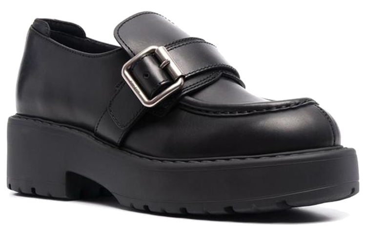(W) MIU MIU Leather Loafers 'Black Fashion' 圖 3