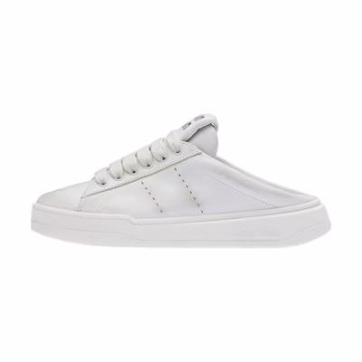 (W) MIU MIU Leather Low-Top Lace-Up 'White Fashion'
