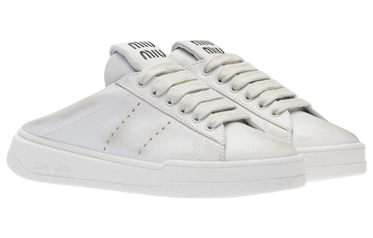 Lookbook (W) MIU MIU Kulit Low-Top Lace-Up 'White Fashion' 5E915D_3G63_F0009_F_005