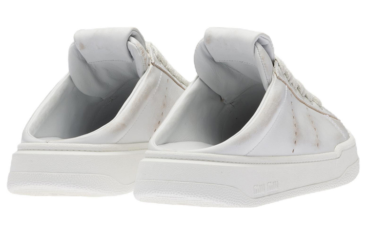 Shop (W) MIU MIU Kulit Low-Top Lace-Up 'White Fashion' 5E915D_3G63_F0009_F_005