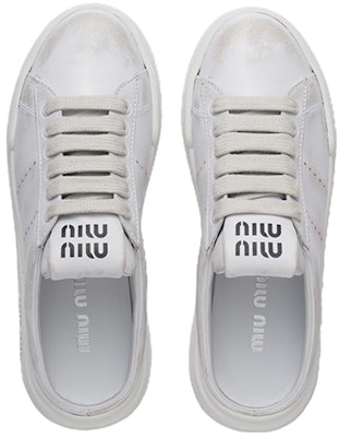 (W) 미우미우 화이트 가죽 로우탑 스니커즈 5E915D_3G63_F0009_F_005 Purchase (W) 미우미우 화이트 가죽 로우탑 스니커즈 5E915D_3G63_F0009_F_005
