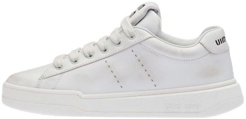 (Women) MIU MIU Leather Low Top 'White Fashion' 5E916D_3G63_F0009_F_005 Buy (Women) MIU MIU Leather Low Top 'White Fashion' 5E916D_3G63_F0009_F_005