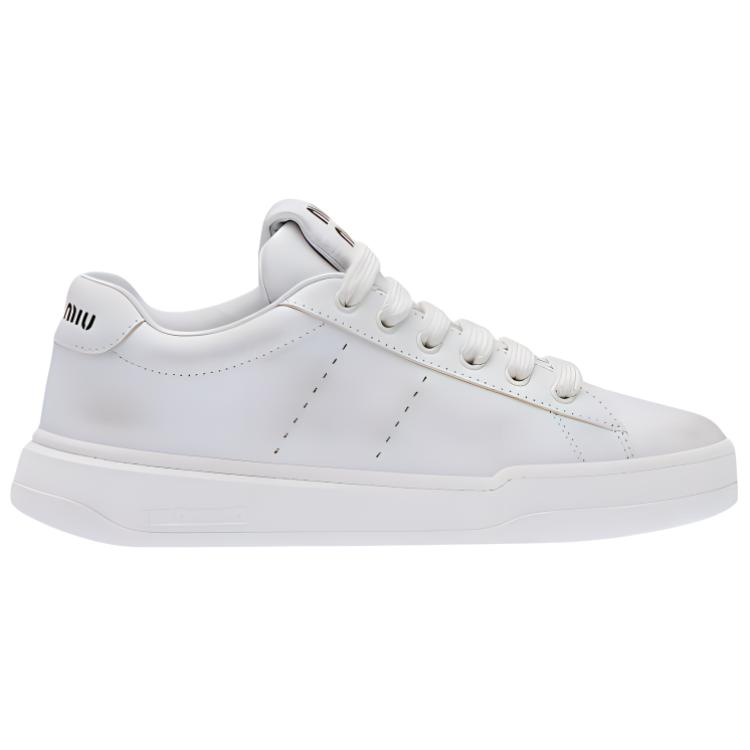 Order (W) MIU MIU Sepatu Kulit Low Top 'White Fashion' 5E916D_3G63_F0009_F_005