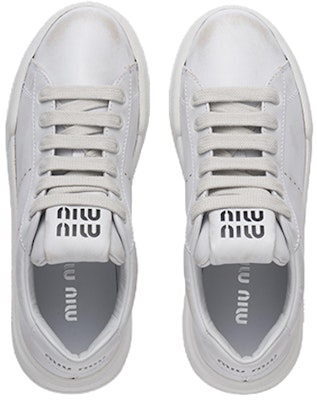 (Women) MIU MIU Leather Low Top 'White Fashion' 5E916D_3G63_F0009_F_005 Purchase (Women) MIU MIU Leather Low Top 'White Fashion' 5E916D_3G63_F0009_F_005