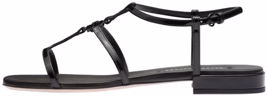 (Women) MIU MIU Leather Open-Toe Flat 'Fashion Sandal Black' 5X896D_XUW_F0002_F_010 (Women) MIU MIU Leather Open-Toe Flat 'Fashion Sandal Black' 5X896D_XUW_F0002_F_010