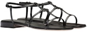 Order (Women) MIU MIU Leather Open-Toe Flat 'Fashion Sandal Black' 5X896D_XUW_F0002_F_010