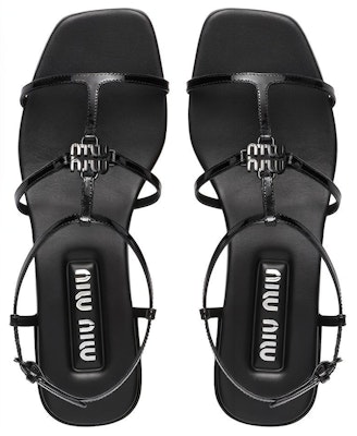 (Women) MIU MIU Leather Open-Toe Flat 'Fashion Sandal Black' 5X896D_XUW_F0002_F_010 Lookbook (Women) MIU MIU Leather Open-Toe Flat 'Fashion Sandal Black' 5X896D_XUW_F0002_F_010