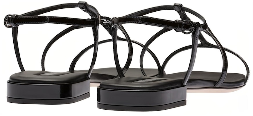 (Women) MIU MIU Leather Open-Toe Flat 'Fashion Sandal Black' 5X896D_XUW_F0002_F_010 Shop (Women) MIU MIU Leather Open-Toe Flat 'Fashion Sandal Black' 5X896D_XUW_F0002_F_010