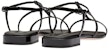 (Women) MIU MIU Leather Open-Toe Flat 'Fashion Sandal Black' 5X896D_XUW_F0002_F_010