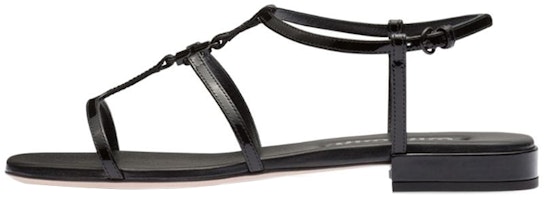 (Women) MIU MIU Leather Open-Toe Flat 'Fashion Sandal Black' 5X896D_XUW_F0002_F_010 (Women) MIU MIU Leather Open-Toe Flat 'Fashion Sandal Black' 5X896D_XUW_F0002_F_010