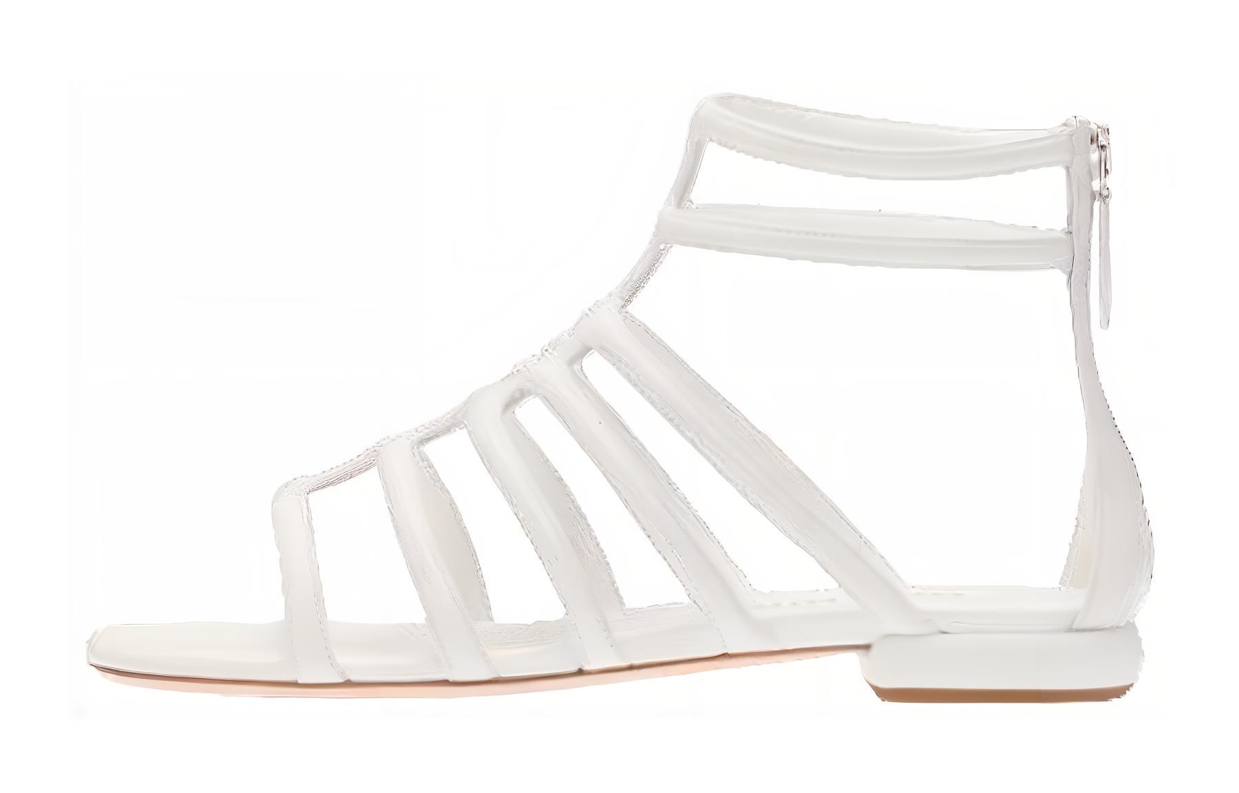 Buy (W) MIU MIU Sandalias Gladiador de Piel en Blanco 5X925D_011_F0009_F_010