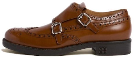 (Women) MIU MIU Leather Oxfords 'Tobacco' 5E039E_055_F0005_F_M030 (Women) MIU MIU Leather Oxfords 'Tobacco' 5E039E_055_F0005_F_M030