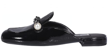 (Women) MIU MIU Leather Pearl Flat Sandals 'Black Fashion' 5D695D_3AA9_F0002 (Women) MIU MIU Leather Pearl Flat Sandals 'Black Fashion' 5D695D_3AA9_F0002
