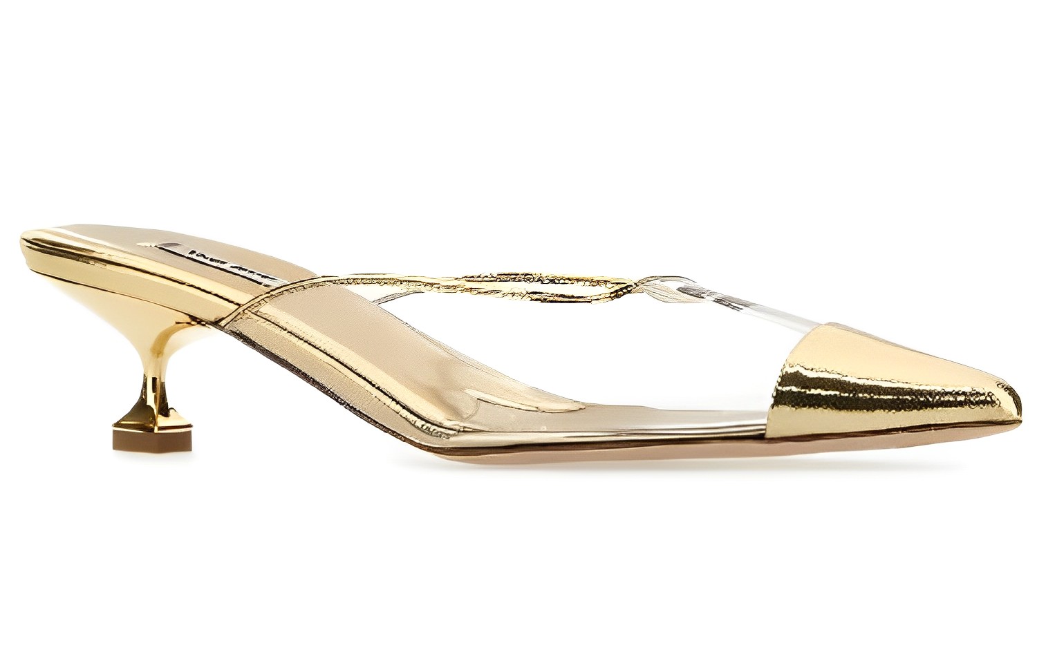 (W) MIU MIU Leather Plexi Fashion Sandal 'Gold' 圖 3