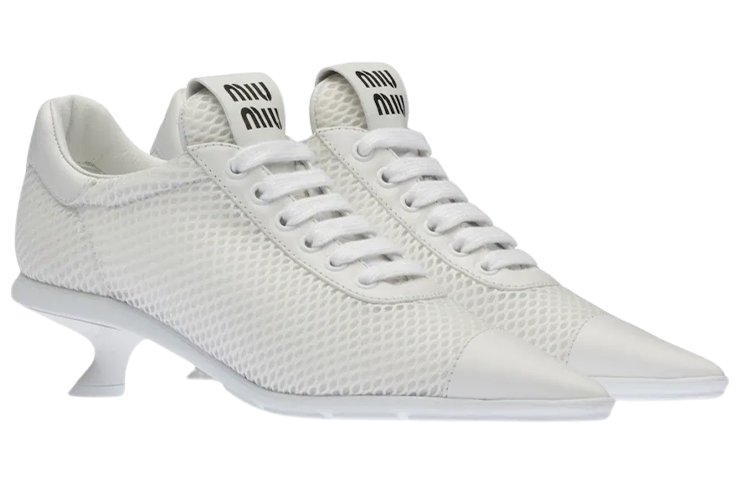(W) MIU MIU Leather Pointed Toe High Heel 'White Fashion' 圖 3