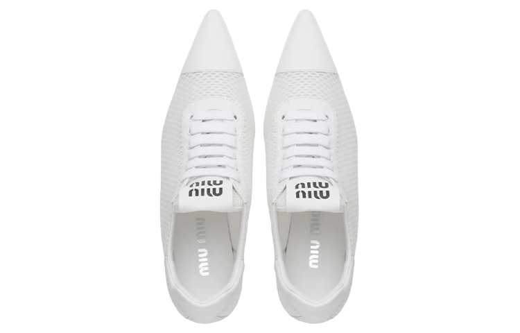 (W) MIU MIU Leather Pointed Toe High Heel 'White Fashion' 圖 4