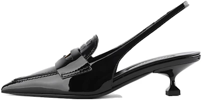 (Women) MIU MIU Leather Pointed Toe Stiletto 'Black Logo' 5D901D_JHR_F0002_F_045 (Women) MIU MIU Leather Pointed Toe Stiletto 'Black Logo' 5D901D_JHR_F0002_F_045