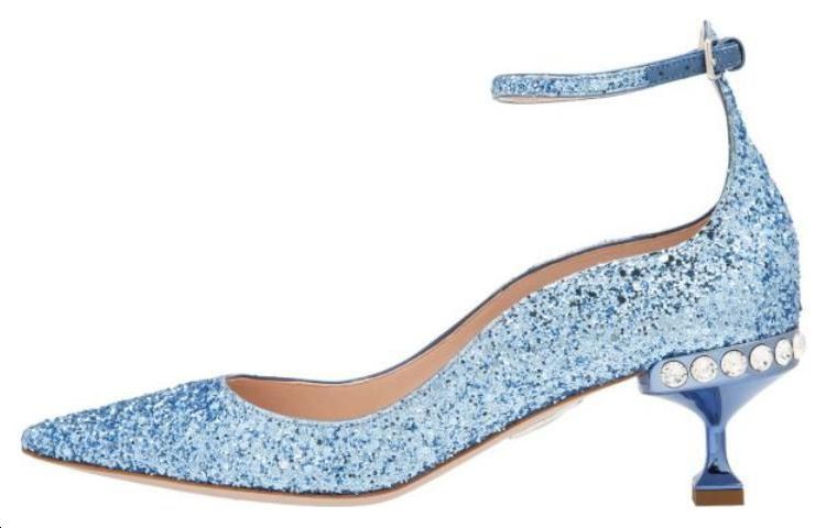 (Women) MIU MIU Leather Pointed Toe Stiletto 'Blue Comfort' 5I377C_3B4X_F0M10