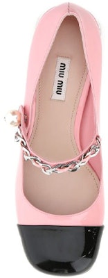 Miu Miu 皮革高跟鞋 女款 粉色 Shop Miu Miu 皮革高跟鞋 女款 粉色