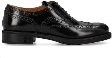 (W) 미우미우 블랙 가죽 둥근코 레이스업 5E038E_055_F0002 Order (W) 미우미우 블랙 가죽 둥근코 레이스업 5E038E_055_F0002