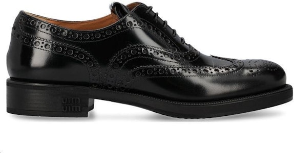 (W) 미우미우 블랙 가죽 둥근코 레이스업 5E038E_055_F0002 Order (W) 미우미우 블랙 가죽 둥근코 레이스업 5E038E_055_F0002