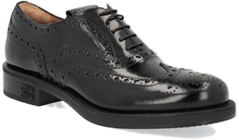 (W) 미우미우 블랙 가죽 둥근코 레이스업 5E038E_055_F0002 Shop (W) 미우미우 블랙 가죽 둥근코 레이스업 5E038E_055_F0002