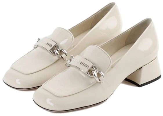 (W) MIU MIU Leren Chunky Hak Pumps Rond Neus ''Wit'' 5D951D_069_F0304_F_035 Lookbook (W) MIU MIU Leren Chunky Hak Pumps Rond Neus ''Wit'' 5D951D_069_F0304_F_035