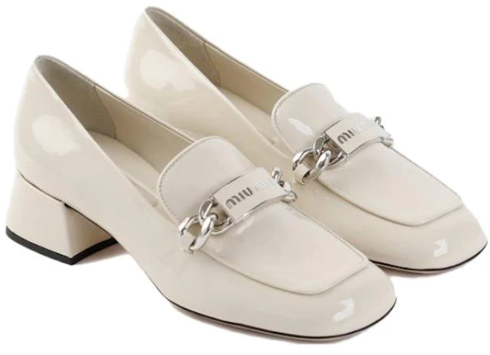 (W) MIU MIU Leren Chunky Hak Pumps Rond Neus ''Wit'' 5D951D_069_F0304_F_035 Shop (W) MIU MIU Leren Chunky Hak Pumps Rond Neus ''Wit'' 5D951D_069_F0304_F_035