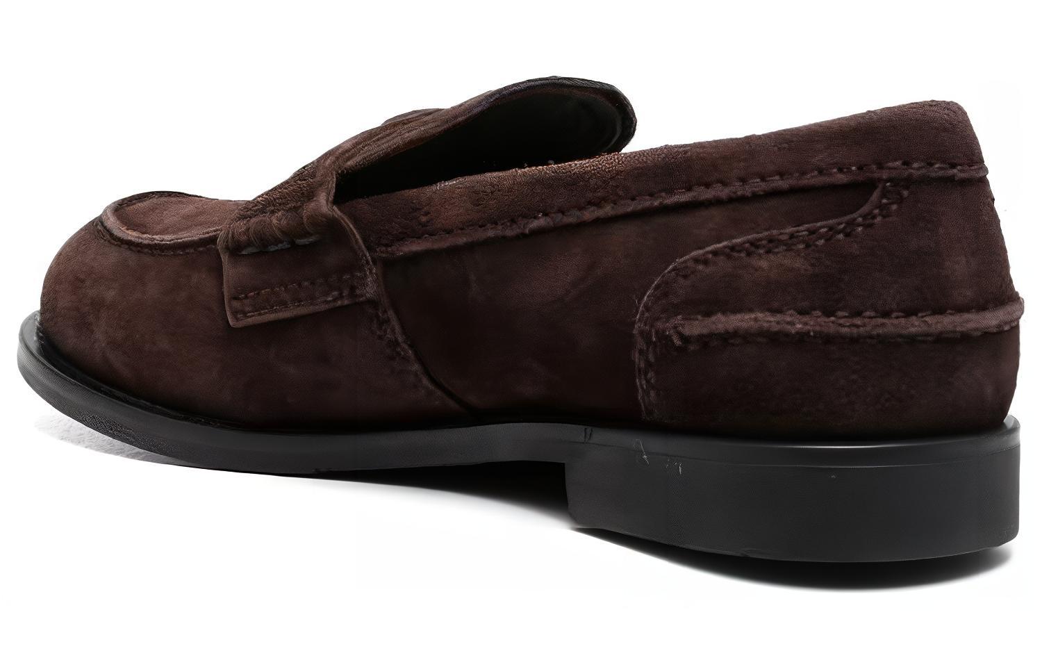 (W) MIU MIU Leather Round Toe Slip-On 'Brown' 圖 3