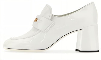 (Women) MIU MIU Leather Round Toe Slip-On 'White Block Heel' 5D950D_JHR_F0009_F_065 (Women) MIU MIU Leather Round Toe Slip-On 'White Block Heel' 5D950D_JHR_F0009_F_065
