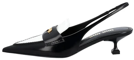 (Women) MIU MIU Leather Sandals 'Black and White' 5D774D_AZE_F0967_F_045 (Women) MIU MIU Leather Sandals 'Black and White' 5D774D_AZE_F0967_F_045