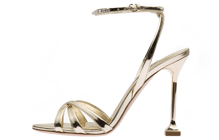Buy (W) Sandal Kulit MIU MIU 'Emas Metalik' 5X847D_3L0M_F0846_F_105