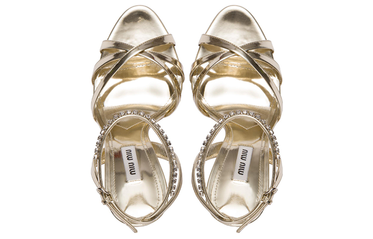 Lookbook (W) Sandal Kulit MIU MIU 'Emas Metalik' 5X847D_3L0M_F0846_F_105