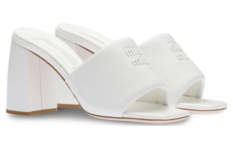 (W) MIU MIU Leather Slide 'White CMFT' 圖 3