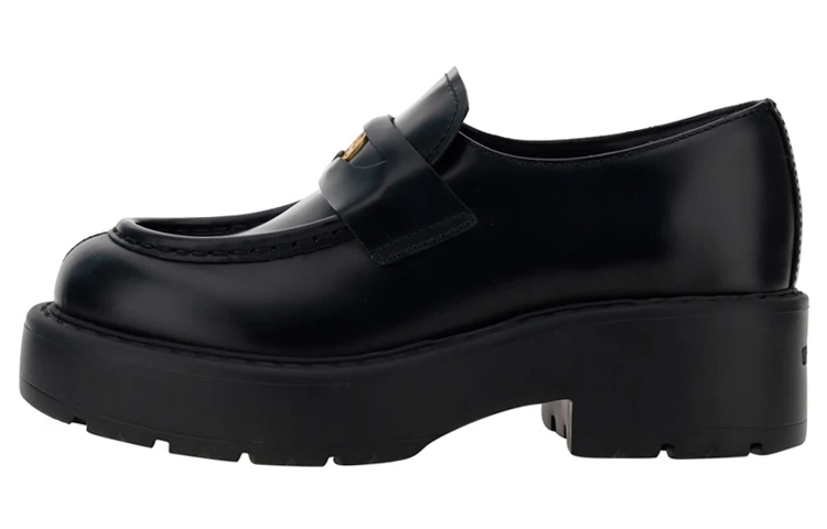 (Women) MIU MIU Leather Slip-On Platform 'Black' 5D926D_B4L_F0002_F_055