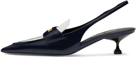 (Women) MIU MIU Leather Slip-On Pointed Toe Stiletto 'Blue White' 5D901D_276_F0967_F_045 (Women) MIU MIU Leather Slip-On Pointed Toe Stiletto 'Blue White' 5D901D_276_F0967_F_045