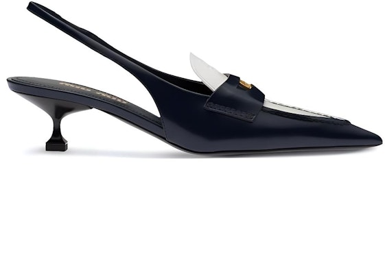 (Women) MIU MIU Leather Slip-On Pointed Toe Stiletto 'Blue White' 5D901D_276_F0967_F_045 Order (Women) MIU MIU Leather Slip-On Pointed Toe Stiletto 'Blue White' 5D901D_276_F0967_F_045