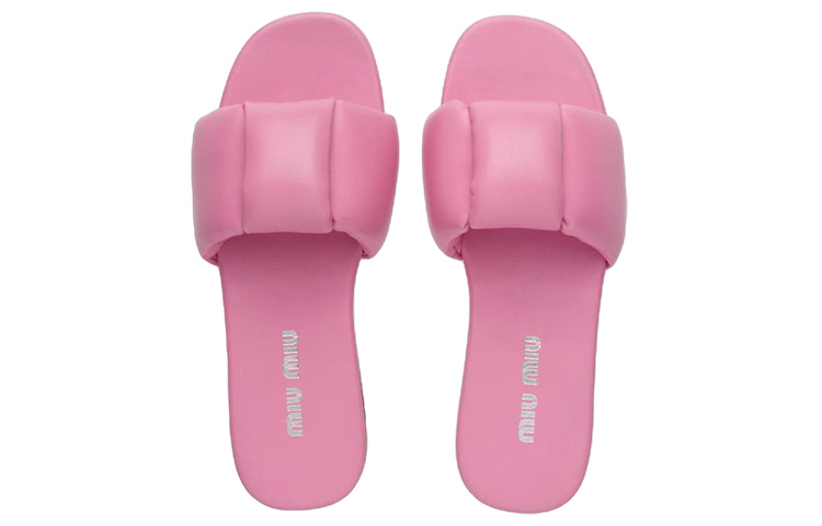 Purchase (W) MIU MIU 皮革拖鞋 '粉色' 5XX546_LYB_F0638_F_005