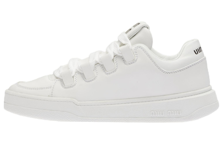 (Women) MIU MIU Leather Sneaker 'White' 5E912D_3I52_F0009_F_005
