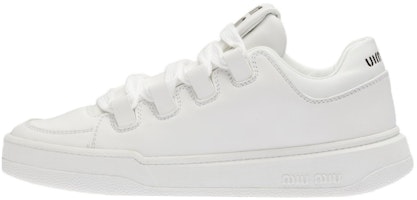 (Women) MIU MIU Leather Sneaker 'White' 5E912D_3I52_F0009_F_005 (Women) MIU MIU Leather Sneaker 'White' 5E912D_3I52_F0009_F_005