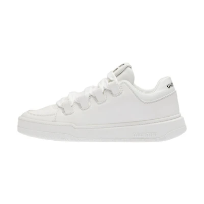 (W) MIU MIU Leather Sneaker 'White'