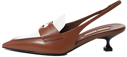 (Women) MIU MIU Leather Stiletto 'Brown Comfort Casual' 5D901D_276_F031W (Women) MIU MIU Leather Stiletto 'Brown Comfort Casual' 5D901D_276_F031W
